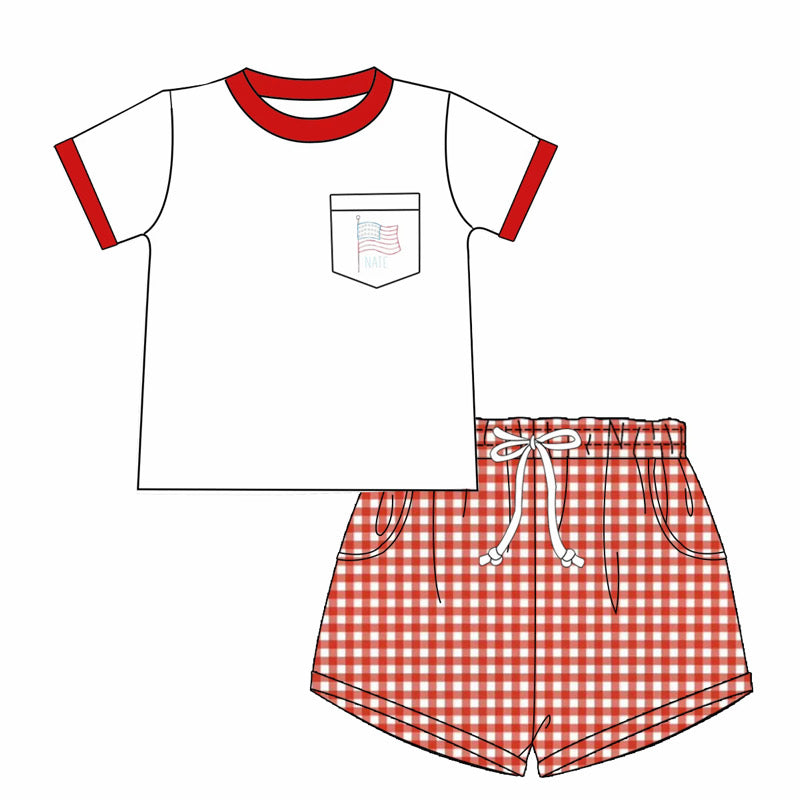 boys Fourth of July set w/ name